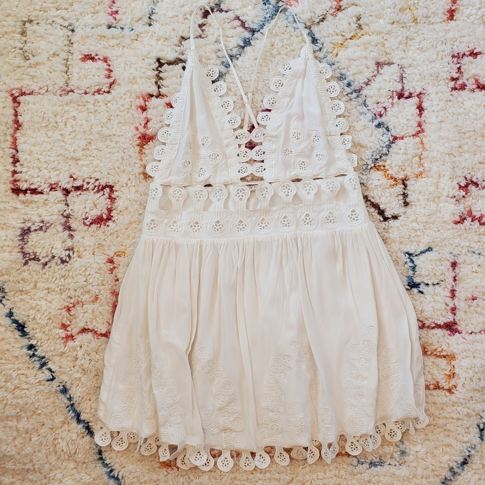 Honey Punch crochet lace eyelet dress